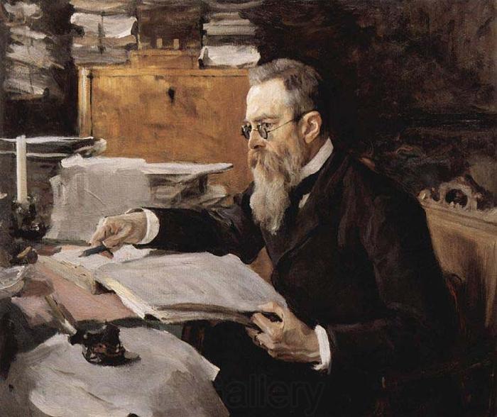 Valentin Serov Portrait of Nikolai Rimsky Korsakov 1898 Norge oil painting art